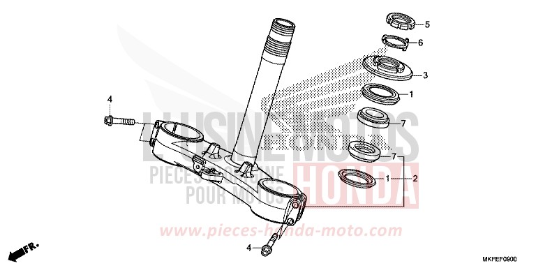 TIGE DE DIRECTION de CBR1000RR SP SP1 SP2 GRAND PRIX RED (R380X) 2019